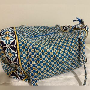 Vera Bradley Travel Duffel Bag, Riviera Blue pattern.